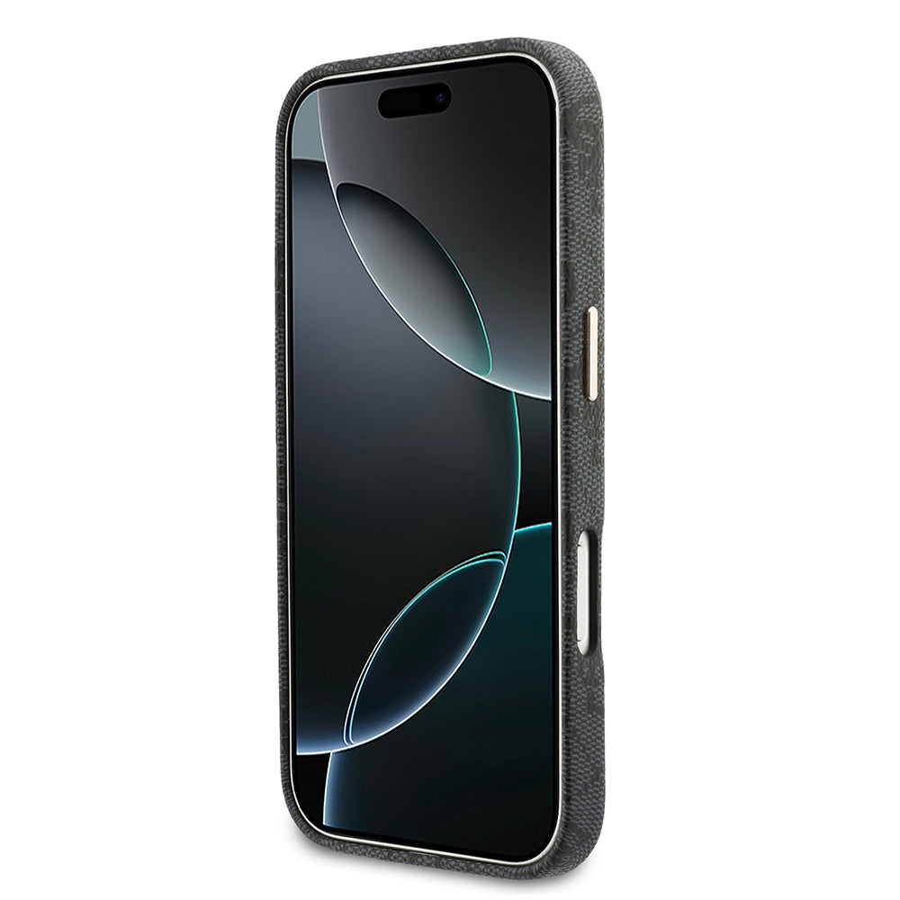 iPhone 17 Pro Max Kılıf Guess Orijinal Lisanslı M-safe Şarj Özellikli Script Yazı Logolu 4G Desenli Kılıf
