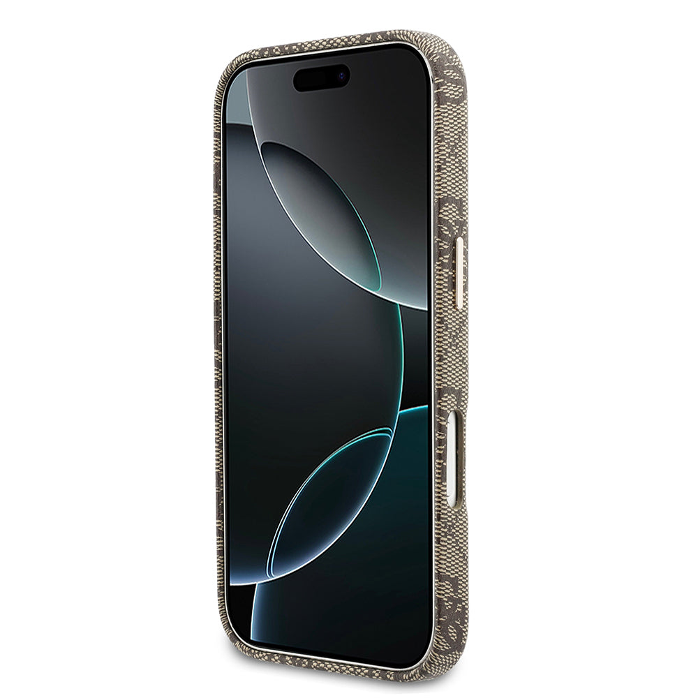 iPhone 17 Pro Max Kılıf Guess Orijinal Lisanslı M-safe Şarj Özellikli Script Yazı Logolu 4G Desenli Kılıf