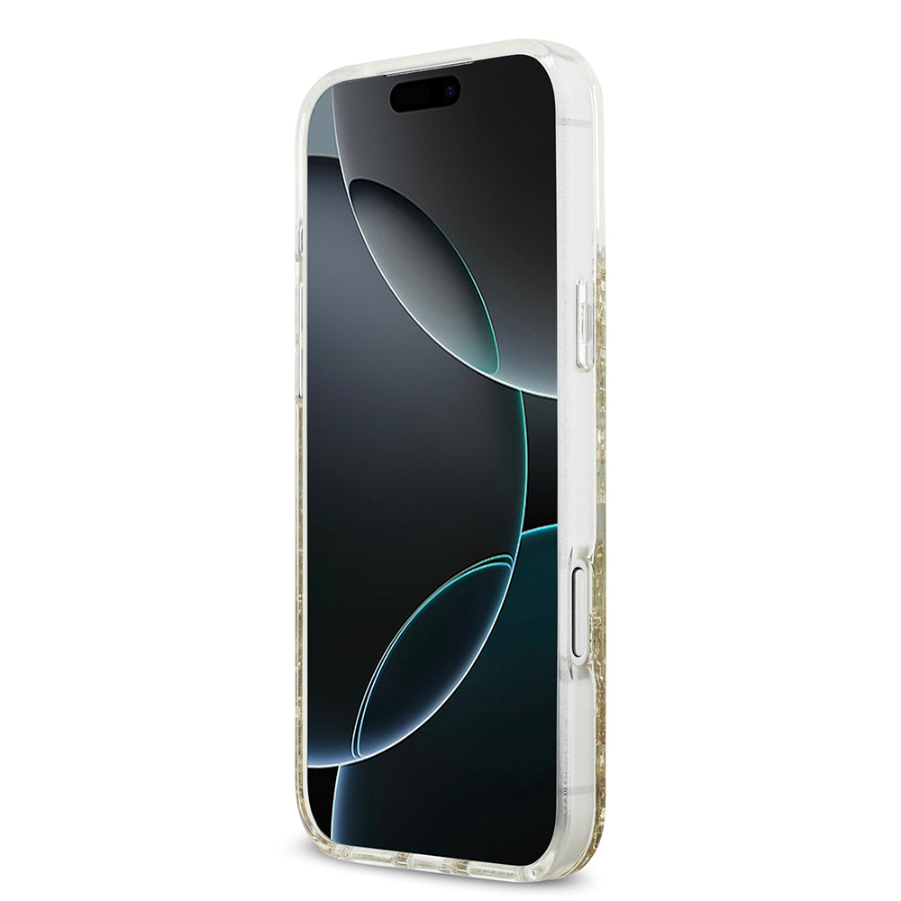 iPhone 17 Pro Max Kılıf Guess Orijinal Lisanslı M-safe Şarj Özellikli Transparan Resin Bottom Kılıf