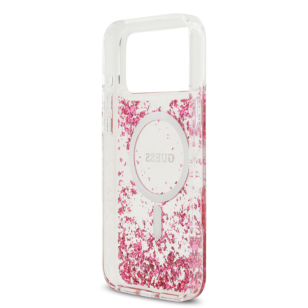 iPhone 17 Pro Max Kılıf Guess Orijinal Lisanslı M-safe Şarj Özellikli Transparan Resin Bottom Kılıf