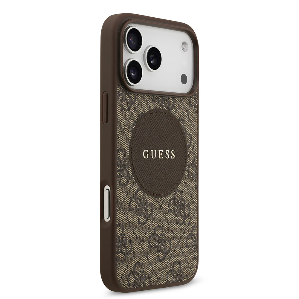 iPhone 17 Pro Max Kılıf Guess Orijinal Lisanslı M-safe Şarj Özellikli Yazı Logolu Circle Classic Kılıf