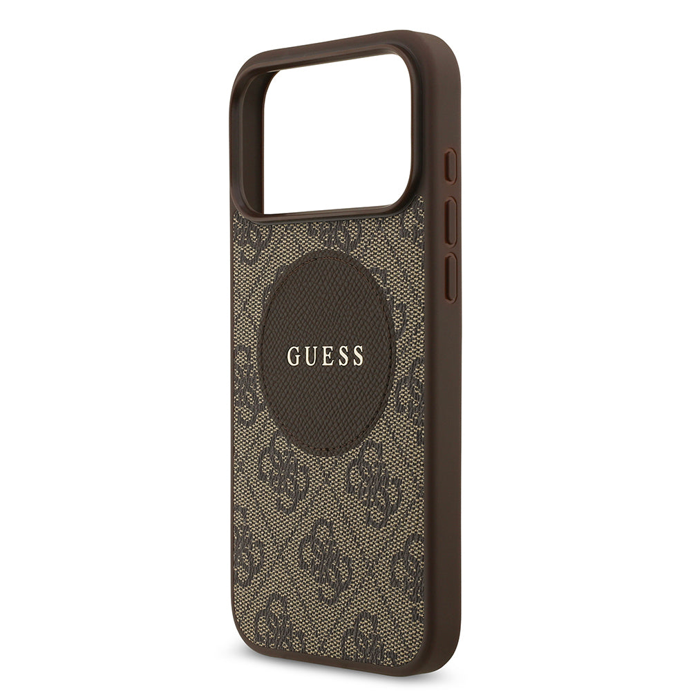 iPhone 17 Pro Max Kılıf Guess Orijinal Lisanslı M-safe Şarj Özellikli Yazı Logolu Circle Classic Kılıf