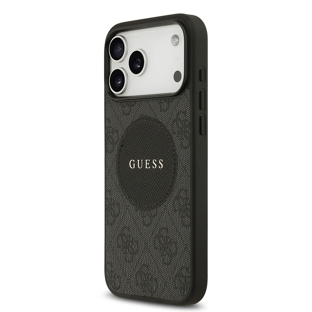 iPhone 17 Pro Max Kılıf Guess Orijinal Lisanslı M-safe Şarj Özellikli Yazı Logolu Circle Classic Kılıf