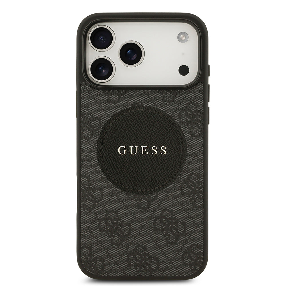 iPhone 17 Pro Max Kılıf Guess Orijinal Lisanslı M-safe Şarj Özellikli Yazı Logolu Circle Classic Kılıf