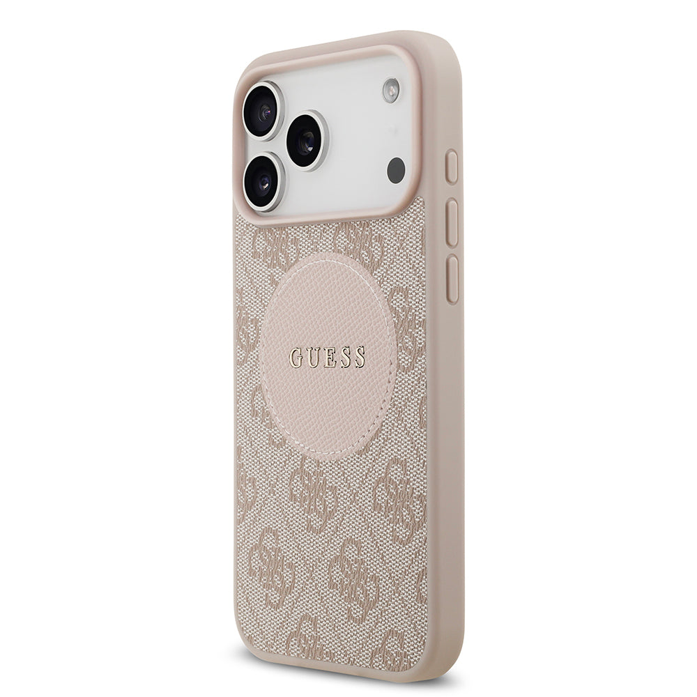 iPhone 17 Pro Max Kılıf Guess Orijinal Lisanslı M-safe Şarj Özellikli Yazı Logolu Circle Classic Kılıf