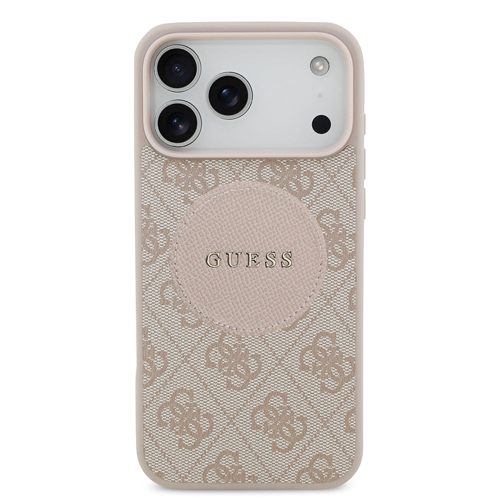 iPhone 17 Pro Max Kılıf Guess Orijinal Lisanslı M-safe Şarj Özellikli Yazı Logolu Circle Classic Kılıf