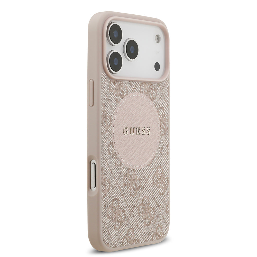 iPhone 17 Pro Max Kılıf Guess Orijinal Lisanslı M-safe Şarj Özellikli Yazı Logolu Circle Classic Kılıf
