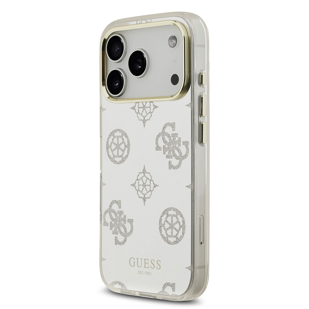 iPhone 17 Pro Max Kılıf Guess Orijinal Lisanslı Metal Kamera Çerçeveli Simli Aynalı Kılıf