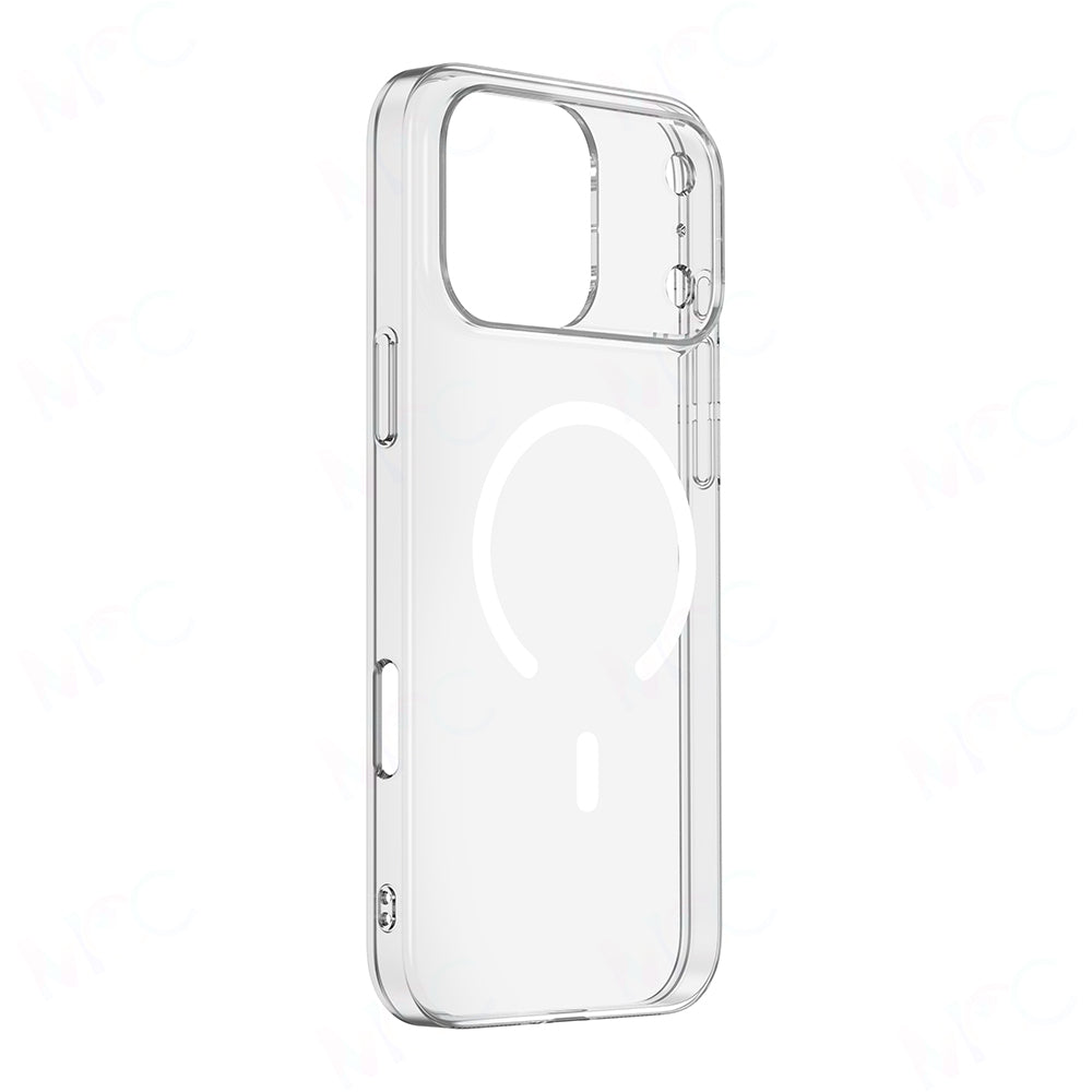 iPhone 17 Pro Max Kılıf IC Çipli M-Safe Şarj Özellikli Şeffaf Kamera Çerçeveli Zore Toledo Kılıf