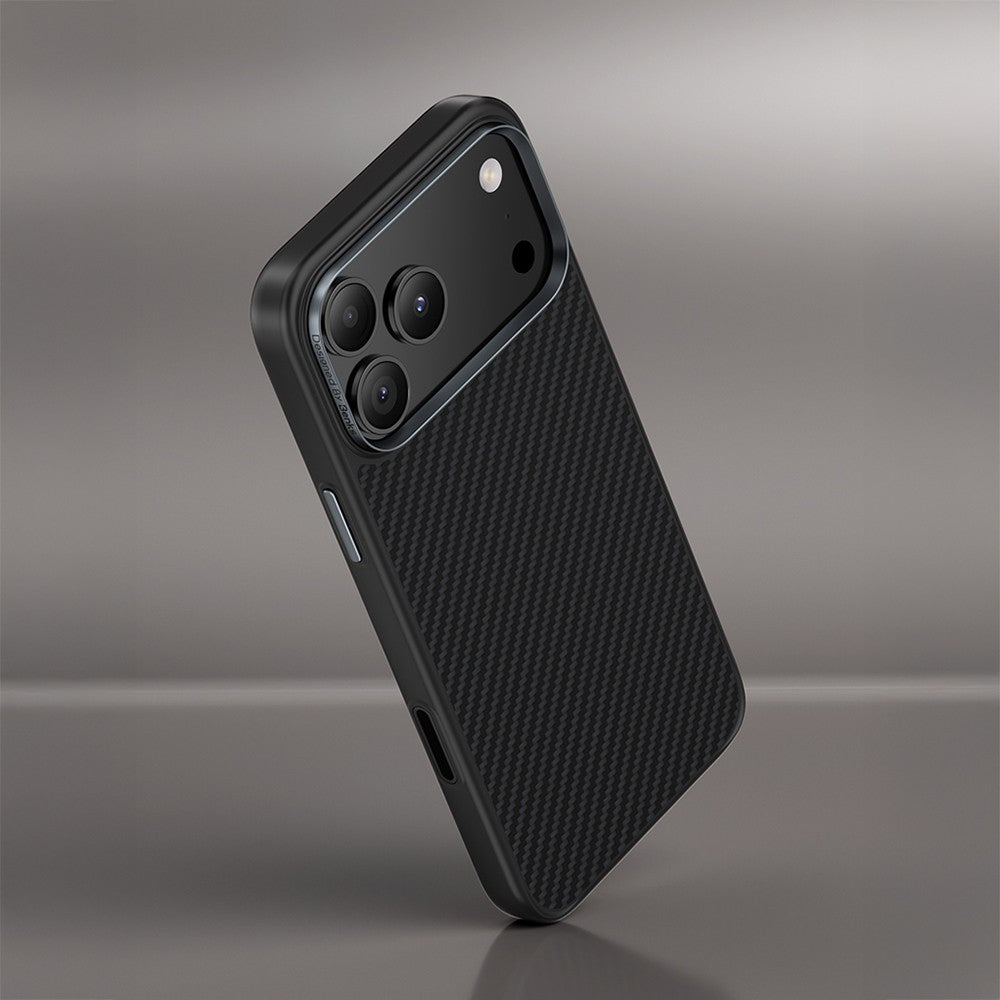 iPhone 17 Pro Max Kılıf Karbon Fiber M-safe Şarj Özellikli Benks Hybrid ArmorPro 600D Kevlar Kılıf