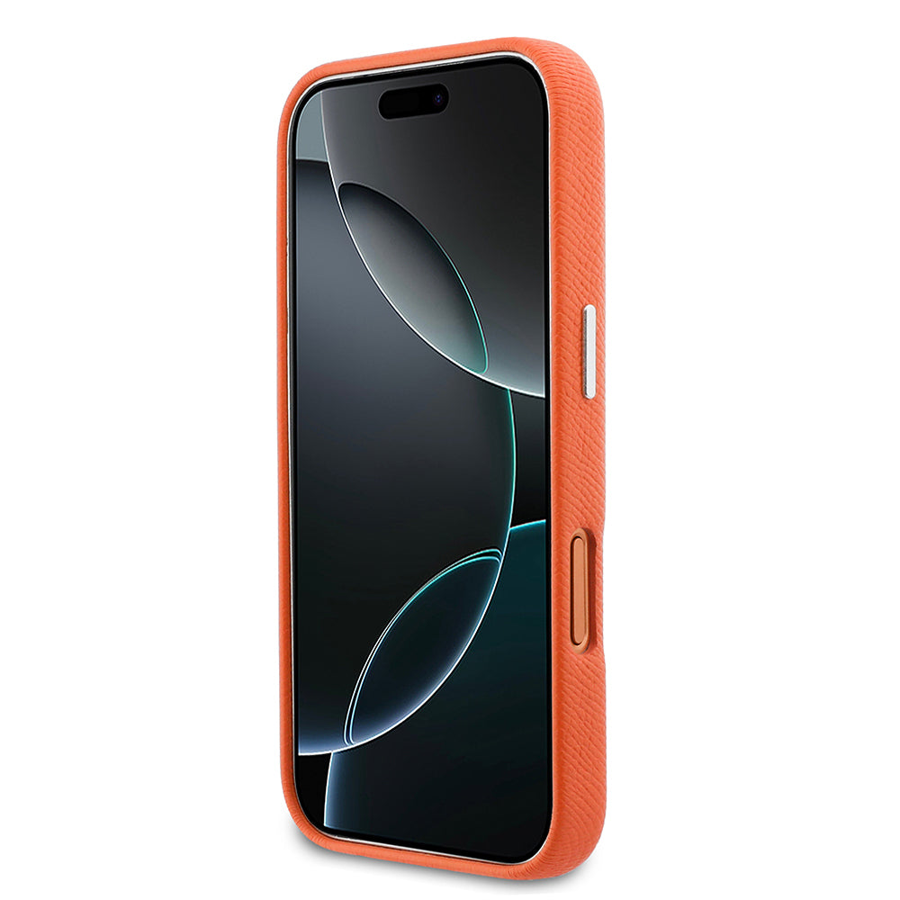 iPhone 17 Pro Max Kılıf Karl Lagerfeld Orijinal Lisanslı M-safe Şarj Özellikli Metal Kamera ve Buton Tasarımlı K&C Head Logolu PU Deri Kılıf