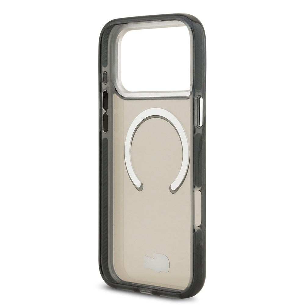 iPhone 17 Pro Max Kılıf Lacoste Orijinal Lisanslı M-safe Şarj Özellikli İkonik Timsah Logolu Buzlu Kılıf