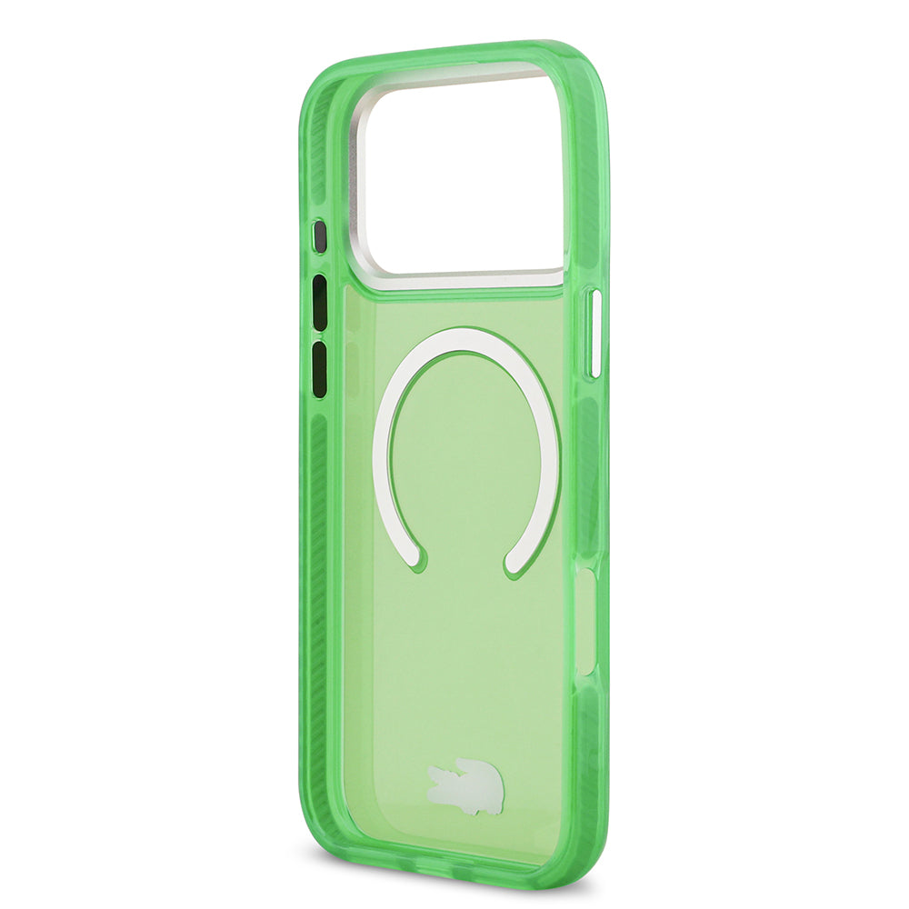 iPhone 17 Pro Max Kılıf Lacoste Orijinal Lisanslı M-safe Şarj Özellikli İkonik Timsah Logolu Buzlu Kılıf