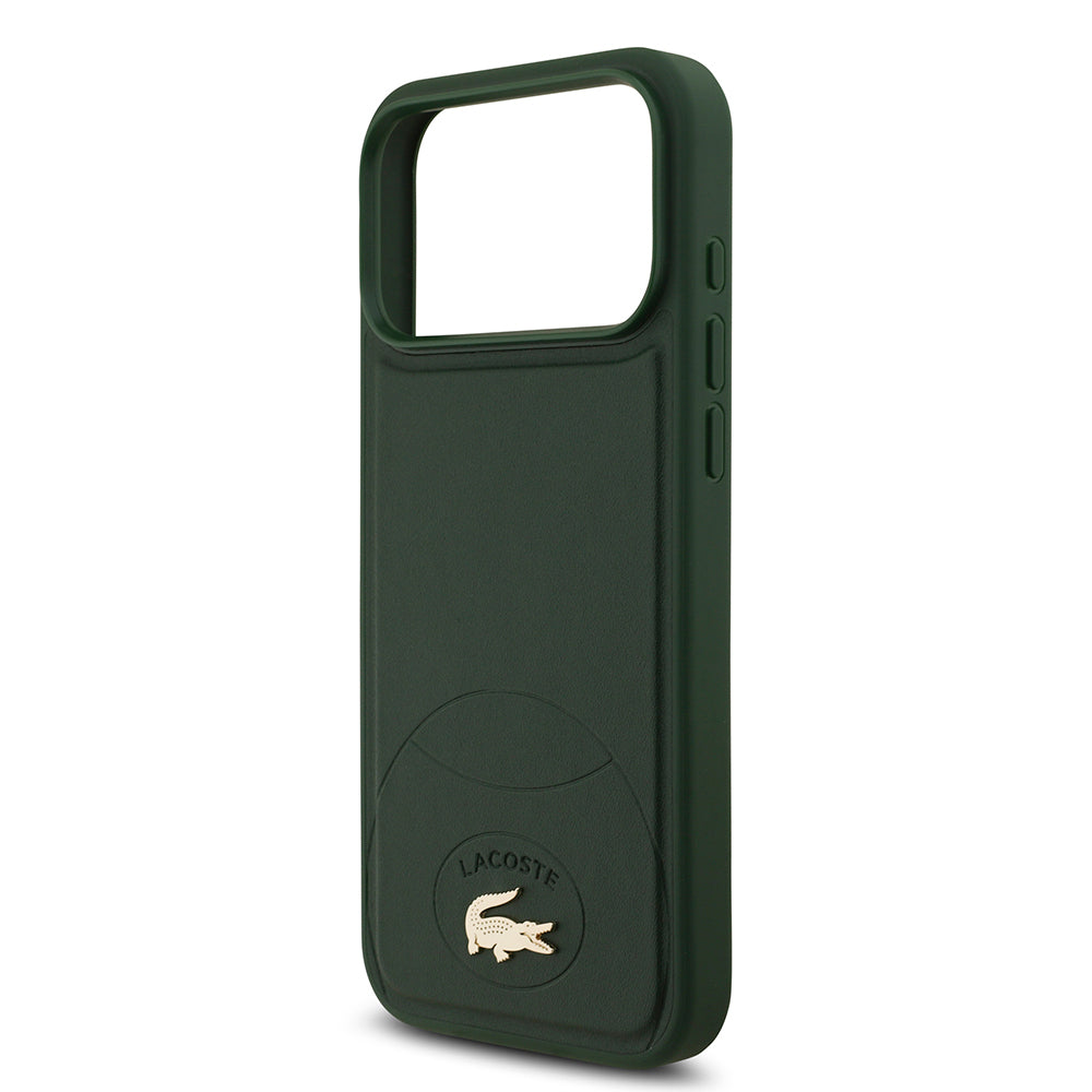 iPhone 17 Pro Max Kılıf Lacoste Orijinal Lisanslı M-safe Şarj Özellikli PU Deri Tasarımlı Metal Logolu Kılıf