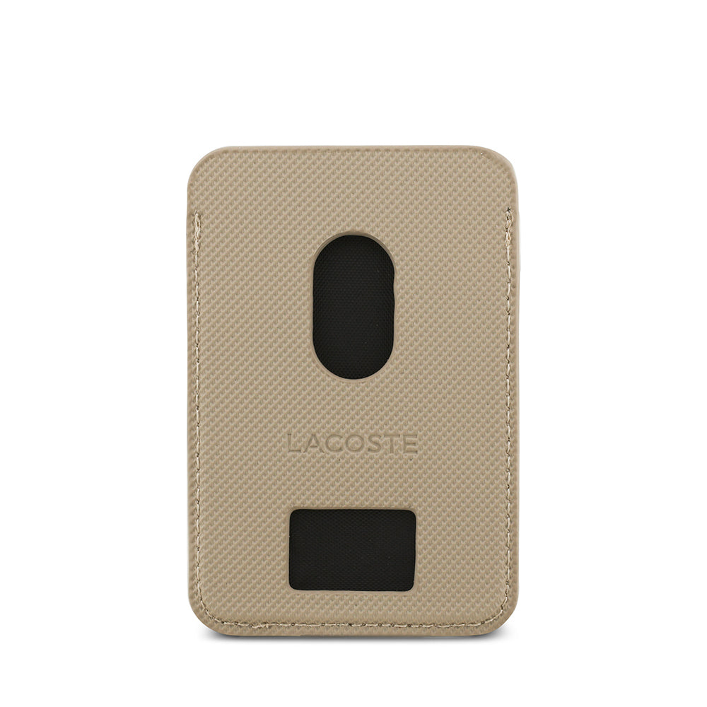iPhone 17 Pro Max Kılıf Lacoste Orijinal Lisanslı M-safe Şarj Özellikli PU Pike Desenli Metal Logolu Kartlıklı Kılıf