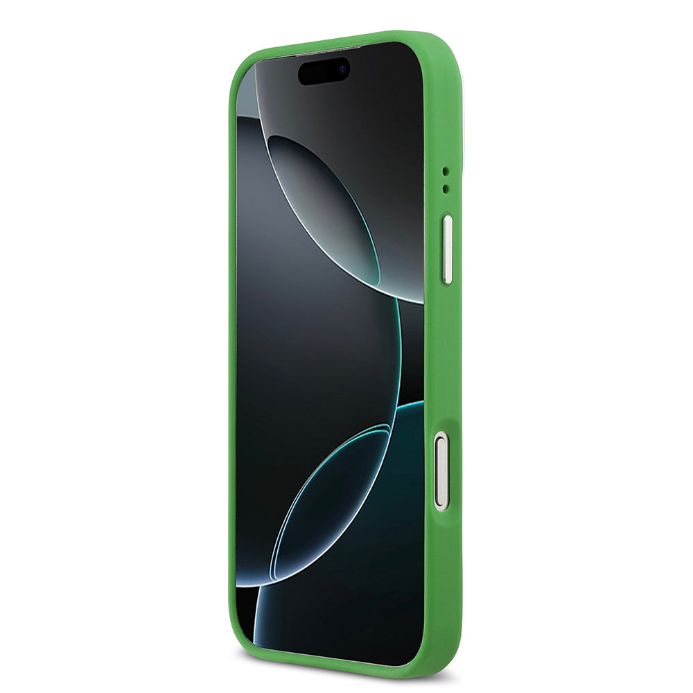 iPhone 17 Pro Max Kılıf Lacoste Orijinal Lisanslı M-safe Şarj Özellikli PU Pike Desenli Standlı Metal Logolu Kılıf