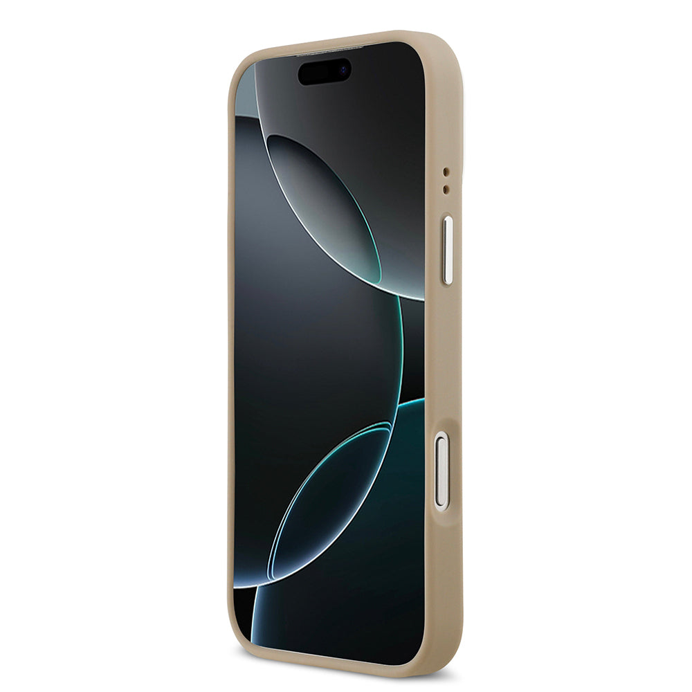 iPhone 17 Pro Max Kılıf Lacoste Orijinal Lisanslı M-safe Şarj Özellikli PU Pike Desenli Standlı Metal Logolu Kılıf