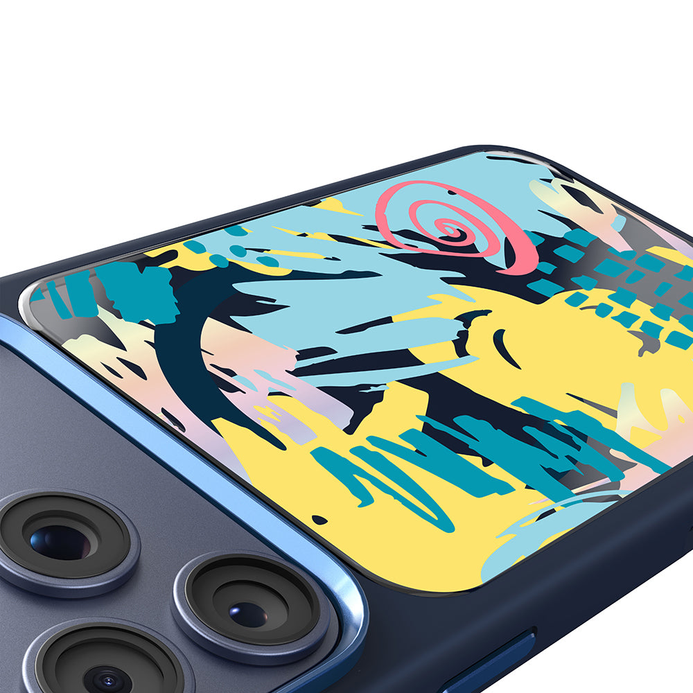 iPhone 17 Pro Max Kılıf M-safe Şarj Özellikli 3D Baskılı Tasarım Mutural Graffiti Serisi Kılıf