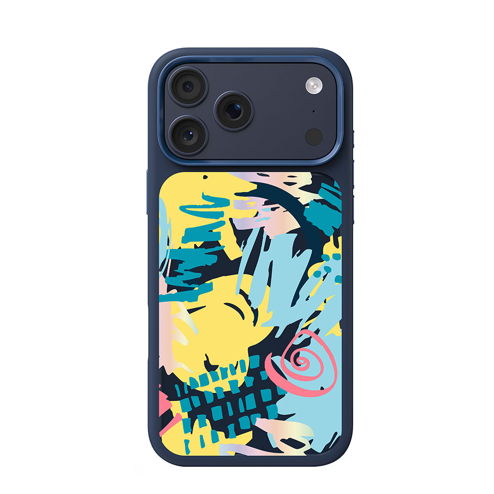 iPhone 17 Pro Max Kılıf M-safe Şarj Özellikli 3D Baskılı Tasarım Mutural Graffiti Serisi Kılıf