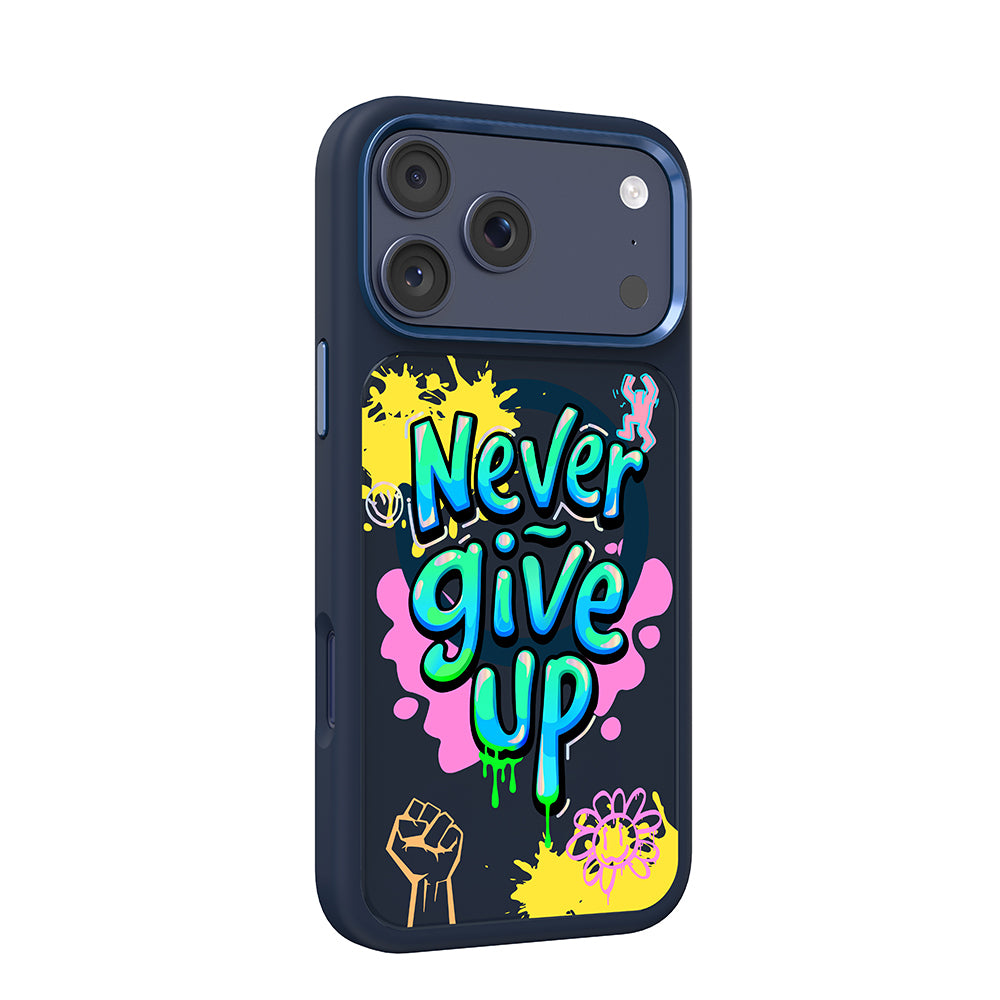 iPhone 17 Pro Max Kılıf M-safe Şarj Özellikli 3D Baskılı Tasarım Mutural Graffiti Serisi Kılıf