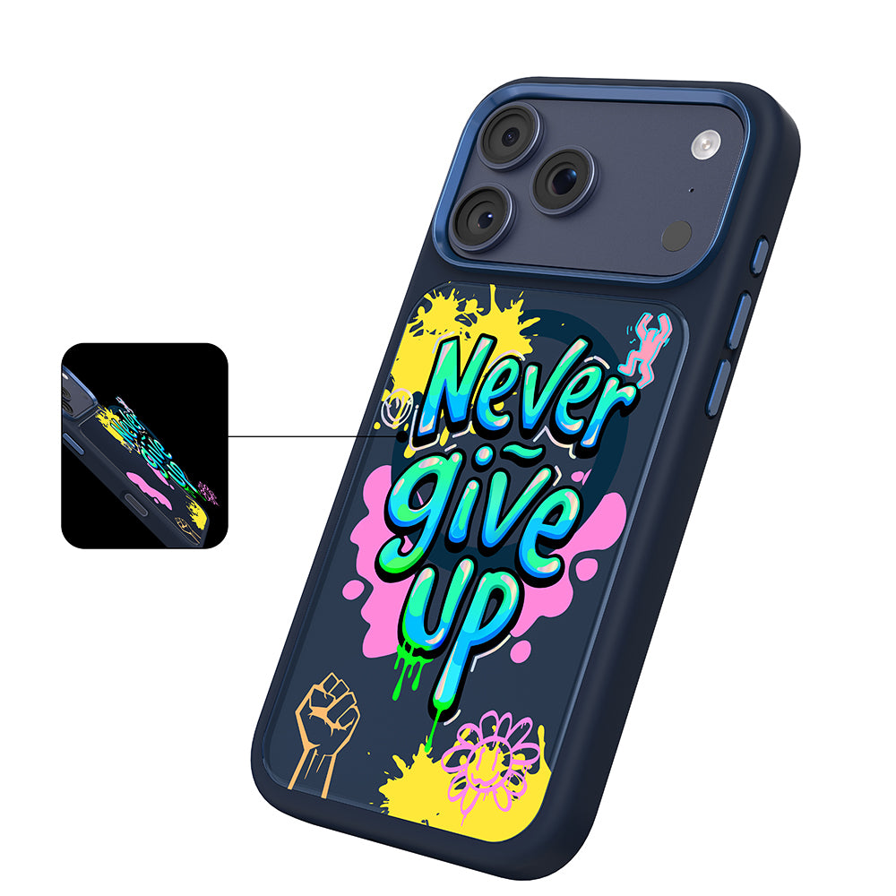 iPhone 17 Pro Max Kılıf M-safe Şarj Özellikli 3D Baskılı Tasarım Mutural Graffiti Serisi Kılıf