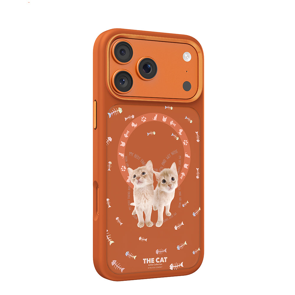 iPhone 17 Pro Max Kılıf M-safe Şarj Özellikli 3D Baskılı Tasarım Mutural The Cat Serisi Kılıf