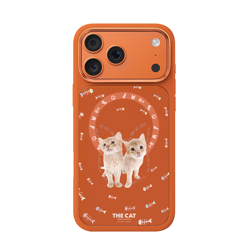 iPhone 17 Pro Max Kılıf M-safe Şarj Özellikli 3D Baskılı Tasarım Mutural The Cat Serisi Kılıf