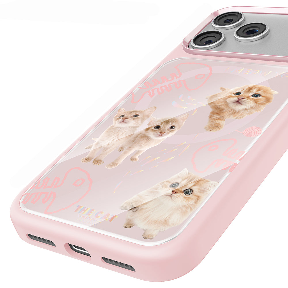 iPhone 17 Pro Max Kılıf M-safe Şarj Özellikli 3D Baskılı Tasarım Mutural The Cat Serisi Kılıf