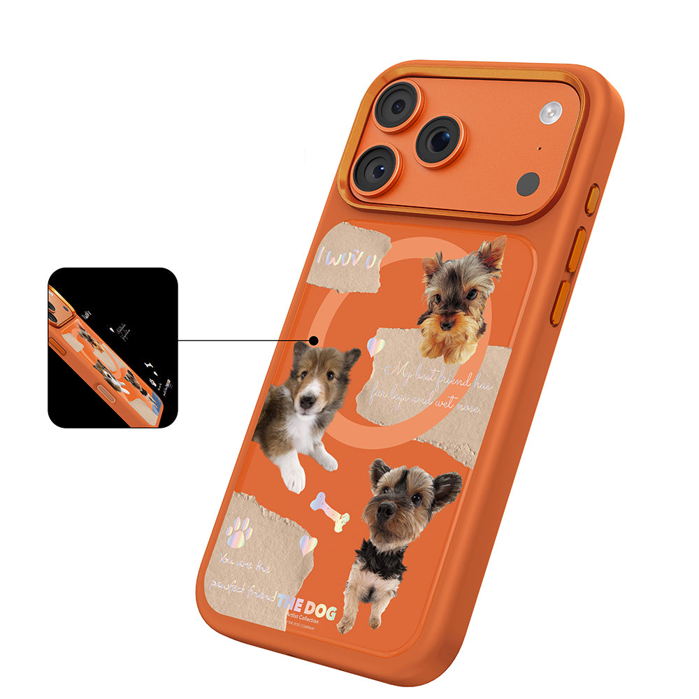 iPhone 17 Pro Max Kılıf M-safe Şarj Özellikli 3D Baskılı Tasarım Mutural The Dog Serisi Kılıf