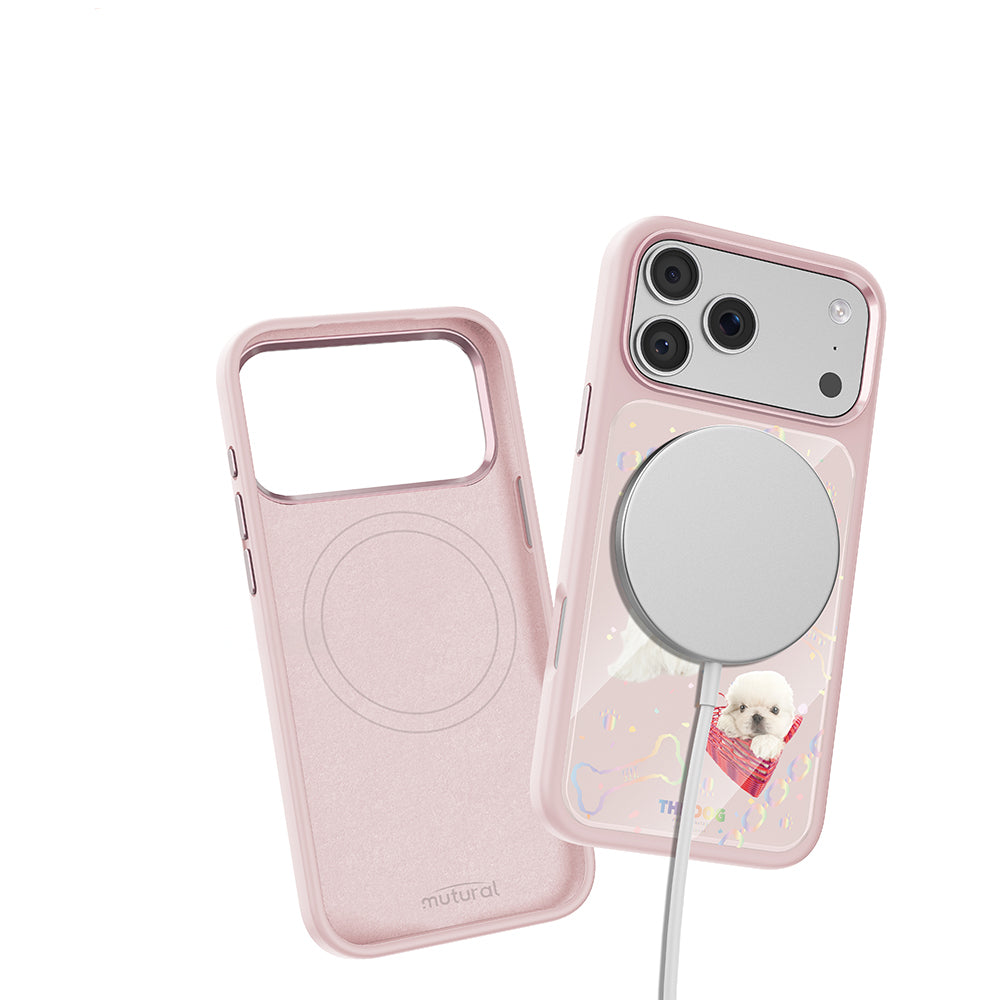 iPhone 17 Pro Max Kılıf M-safe Şarj Özellikli 3D Baskılı Tasarım Mutural The Dog Serisi Kılıf