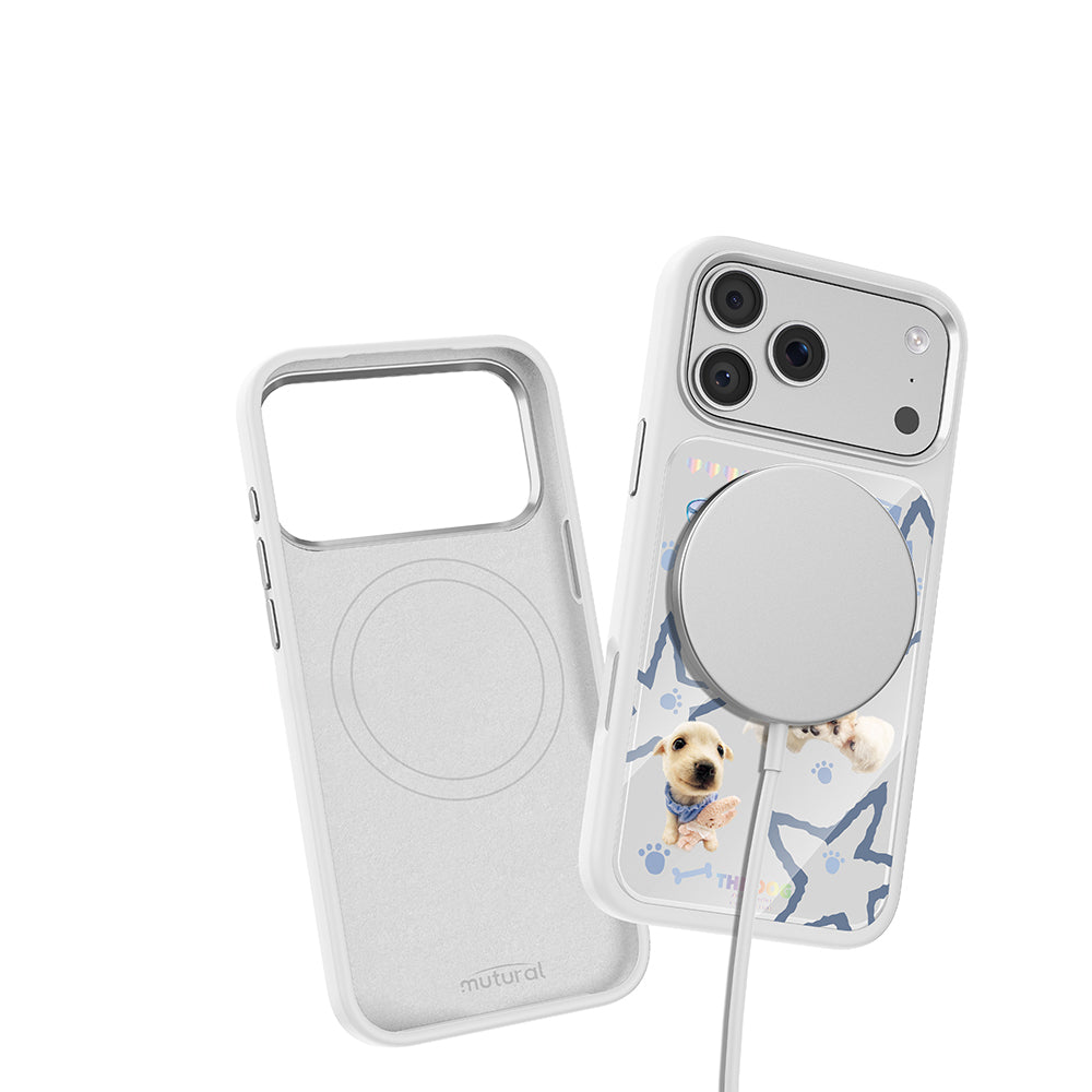 iPhone 17 Pro Max Kılıf M-safe Şarj Özellikli 3D Baskılı Tasarım Mutural The Dog Serisi Kılıf
