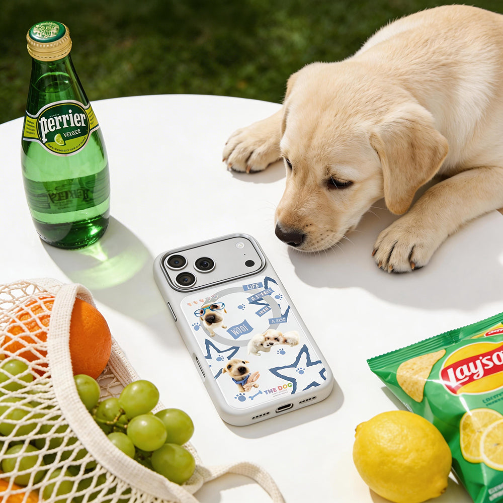 iPhone 17 Pro Max Kılıf M-safe Şarj Özellikli 3D Baskılı Tasarım Mutural The Dog Serisi Kılıf