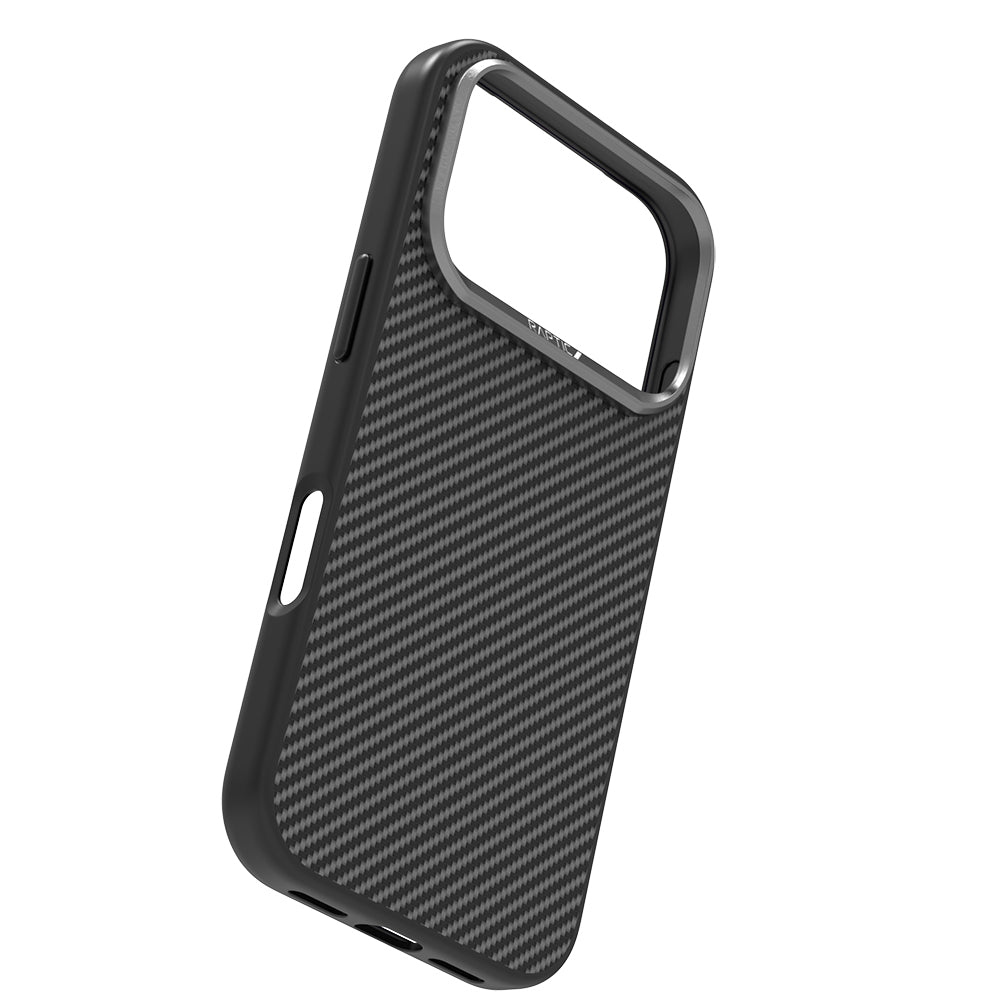 iPhone 17 Pro Max Kılıf M-safe Şarj Özellikli 600D Metal Kamera Çerçeveli Raptic Aramid Karbon Fiber Serisi Kılıf