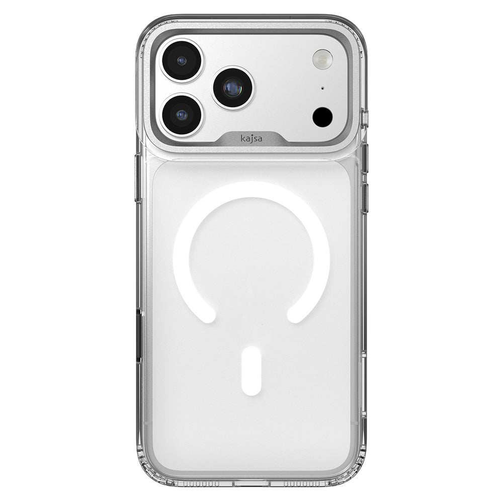 iPhone 17 Pro Max Kılıf M-safe Şarj Özellikli Airbag Tasarımlı O-Ring Şeffaf Kajsa Trans Shield Serisi Kılıf