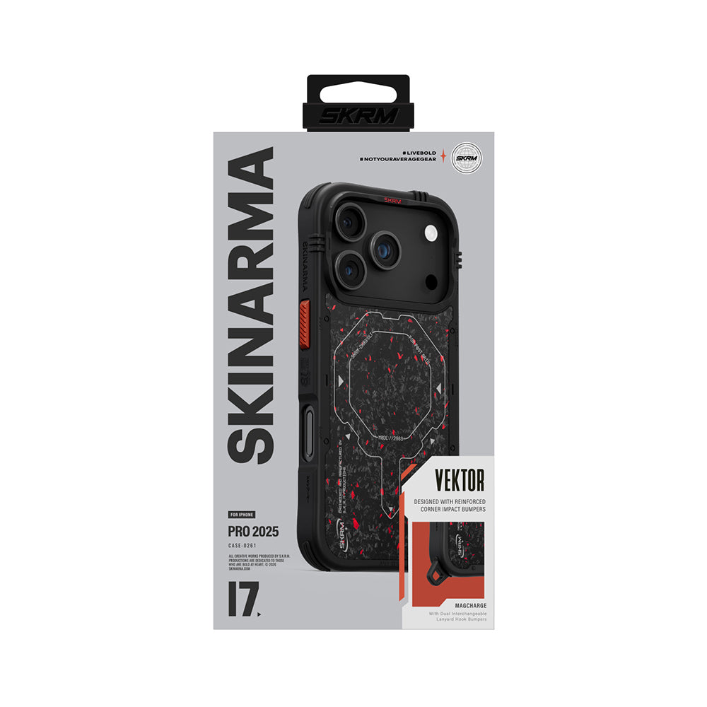 iPhone 17 Pro Max Kılıf M-safe Şarj Özellikli Airbag Tasarımlı Skinarma Vektor Kılıf