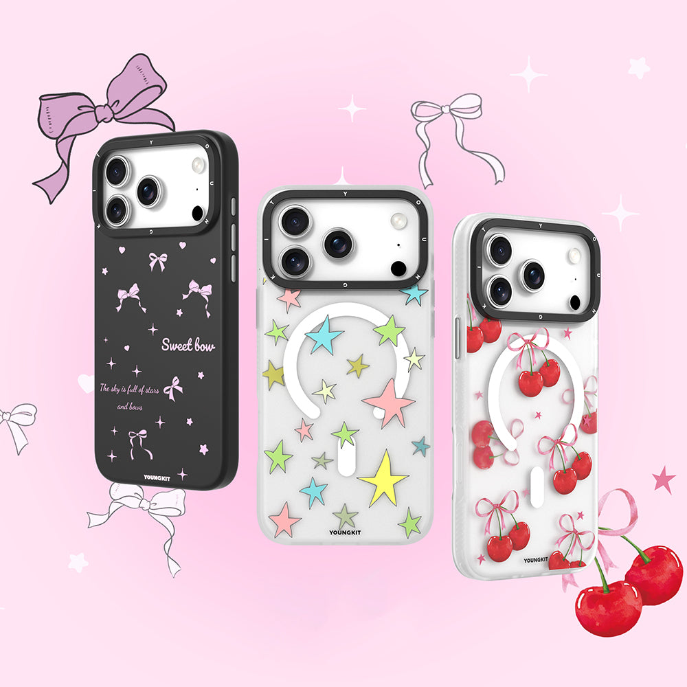 iPhone 17 Pro Max Kılıf M-Safe Şarj Özellikli Airbagli Çift Katmanlı Youngkit Sweathart Serisi Kılıf