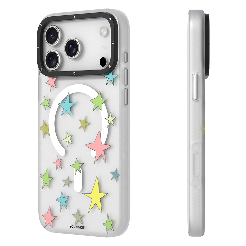 iPhone 17 Pro Max Kılıf M-Safe Şarj Özellikli Airbagli Çift Katmanlı Youngkit Sweathart Serisi Kılıf