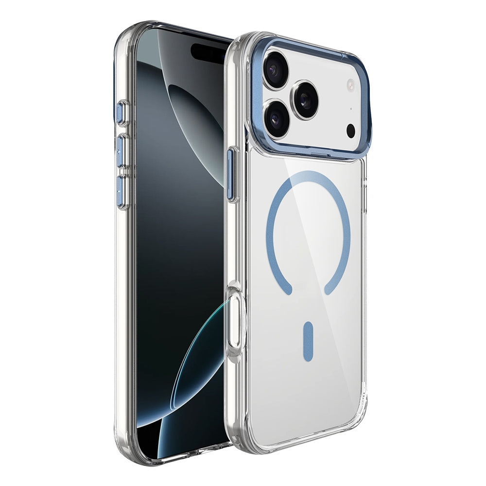 iPhone 17 Pro Max Kılıf M-safe Şarj Özellikli Airbagli Kamera Standlı Zore Azor Kılıf