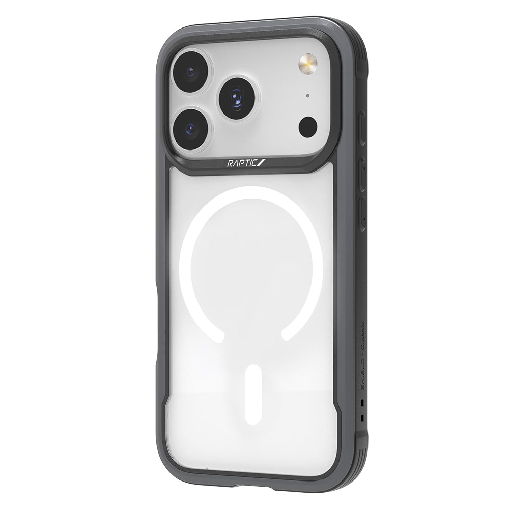 iPhone 17 Pro Max Kılıf M-safe Şarj Özellikli Airbagli Raptic Shield Serisi Şeffaf Arka Yüzey Kılıf