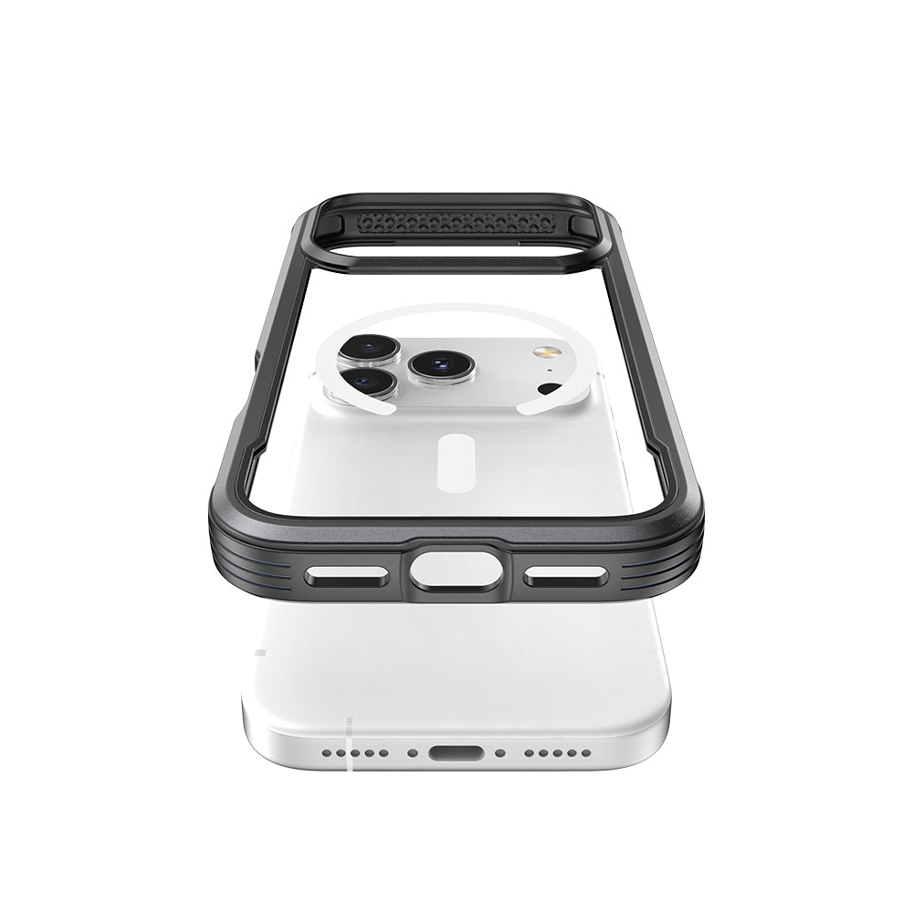 iPhone 17 Pro Max Kılıf M-safe Şarj Özellikli Airbagli Raptic Shield Serisi Şeffaf Arka Yüzey Kılıf