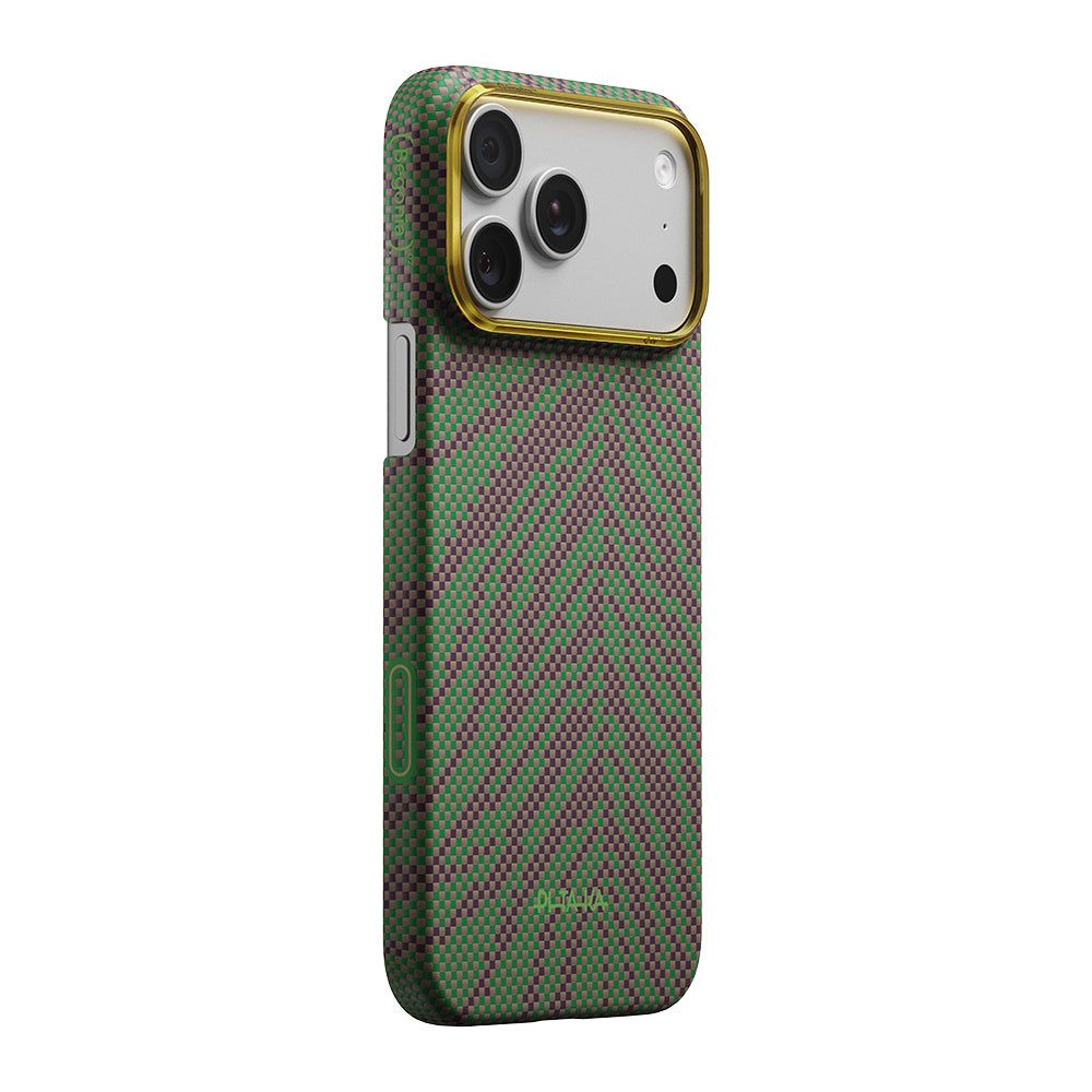 iPhone 17 Pro Max Kılıf M-safe Şarj Özellikli Aramid Karbon Fiber Pitaka Breath of Veins Serisi Kılıf