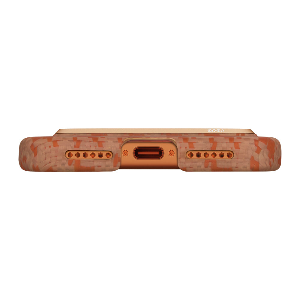 iPhone 17 Pro Max Kılıf M-safe Şarj Özellikli Aramid Karbon Fiber Pitaka Edge Serisi Happiness Rides Kılıf