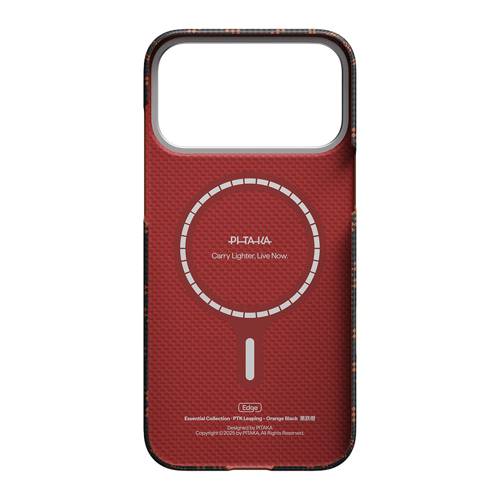 iPhone 17 Pro Max Kılıf M-safe Şarj Özellikli Aramid Karbon Fiber Pitaka Tactile Woven Monogram Serisi Kılıf