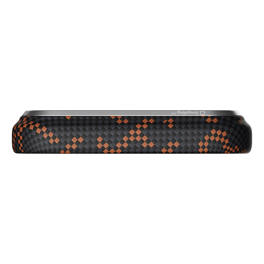 iPhone 17 Pro Max Kılıf M-safe Şarj Özellikli Aramid Karbon Fiber Pitaka Tactile Woven Monogram Serisi Kılıf