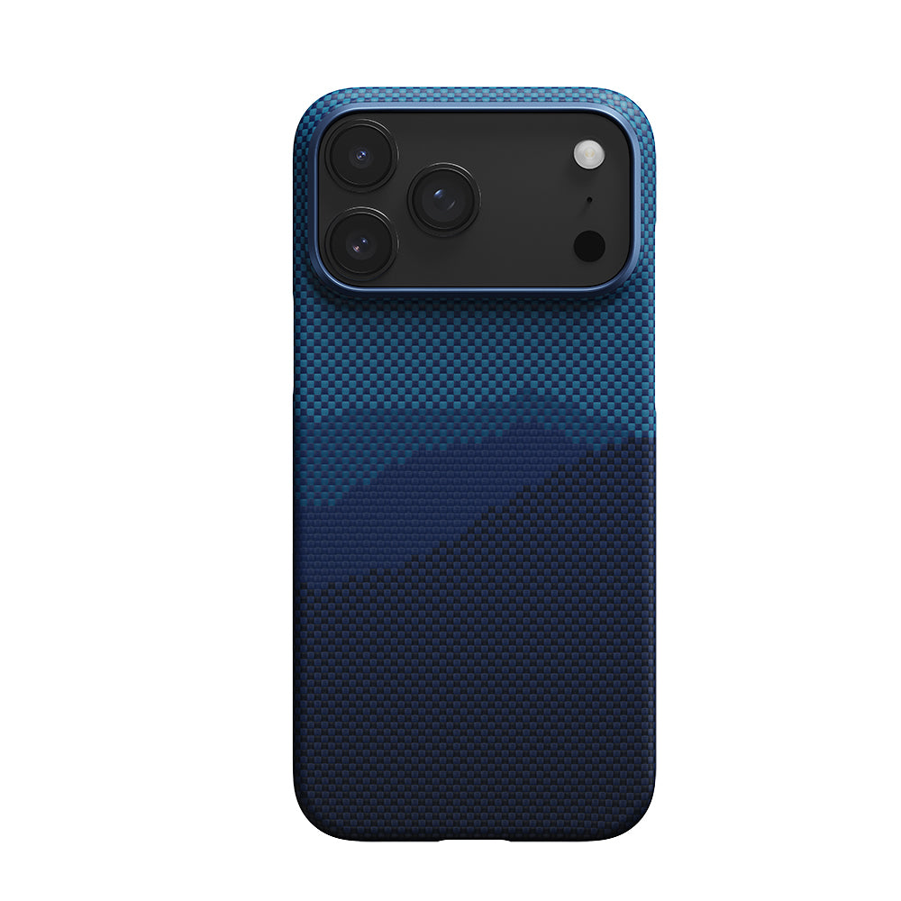 iPhone 17 Pro Max Kılıf M-safe Şarj Özellikli Aramid Karbon Fiber Pitaka Tactile Woven Starpeak Serisi Over The Horizon Kılıf