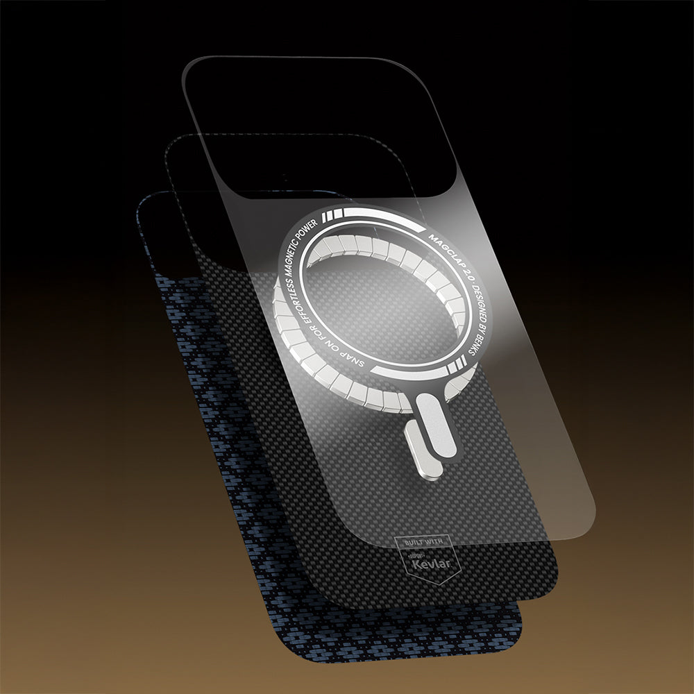 iPhone 17 Pro Max Kılıf M-Safe Şarj Özellikli Benks ArmorAir ArmorGrid Serisi Kevlar Karbon Kılıf