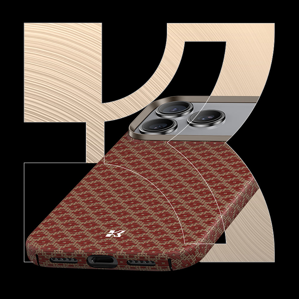 iPhone 17 Pro Max Kılıf M-Safe Şarj Özellikli Benks ArmorAir ArmorGrid Serisi Kevlar Kılıf