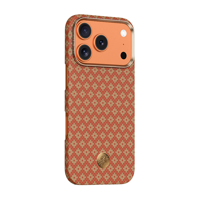 iPhone 17 Pro Max Kılıf M-Safe Şarj Özellikli Benks ArmorAir ArmorGrid Serisi Kevlar Karbon Kılıf