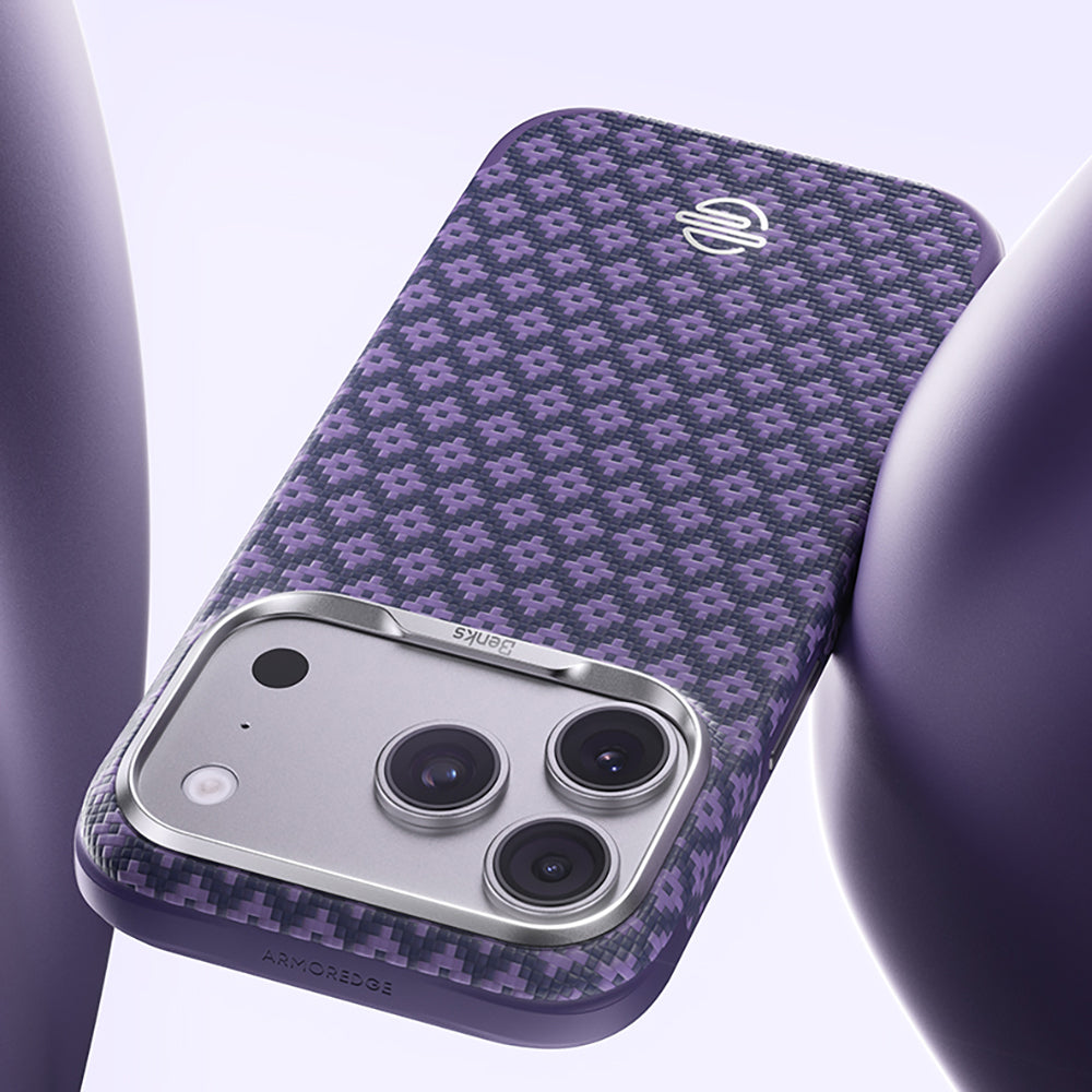 iPhone 17 Pro Max Kılıf M-Safe Şarj Özellikli Benks ArmorPro ArmorEdge X9 Serisi Kevlar Karbon Kılıf
