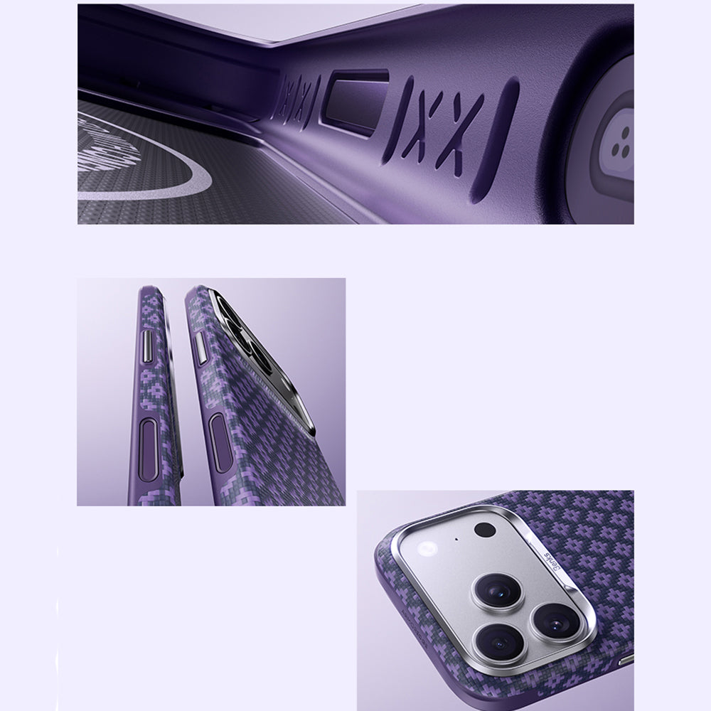 iPhone 17 Pro Max Kılıf M-Safe Şarj Özellikli Benks ArmorPro ArmorEdge X9 Serisi Kevlar Karbon Kılıf